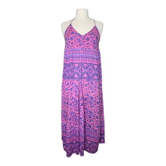 Spell & The Gypsy Collective Journey Strappy Maxi Dress Mulberry Size Small - Picture 2 of 12